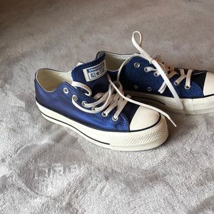 Platform Blue Metallic Converse